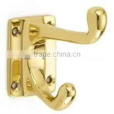 Brass Double Coat Hook thumbnail-1