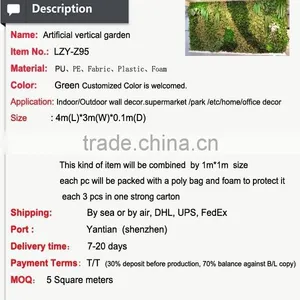 High Quality Artificial Vertical Garden Green Wall Fake Plant Wall thumbnail-6