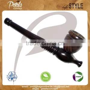 2017 Strong Hi-polish Ebony Wood Smoking Pipe Make in India thumbnail-1