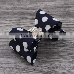 Plastic Bow Flower Clip Wtih Rhinestone Center for Kids Hair Accessories thumbnail-5