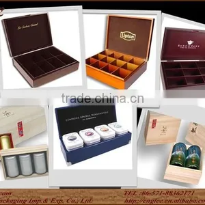 Natural Wood Tea Bag Storage Box/case With Compartments Personalized thumbnail-1