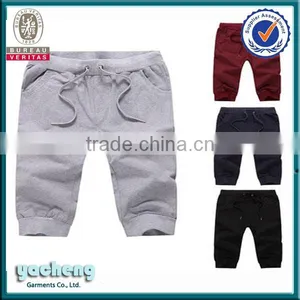 Mens Grey Baggy Blank Cotton Sweatpants With Side Seam Pockets Wholesale thumbnail-1