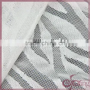 White Zebra Design Shining Soft Elastic Tricot Lace, Fashion Swiss Lace Fabric thumbnail-5
