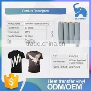 China Factory Price Wholesale Reflective Heat Transfer Vinyl for Clothing thumbnail-2