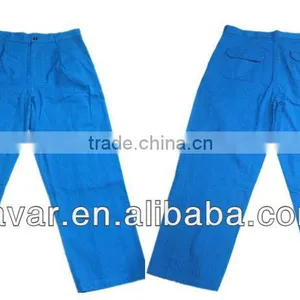 Mens Heavy-duty Cotton Drill Safety Work Pants Royal Blue Safety Pants thumbnail-1