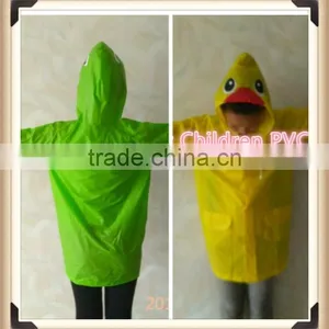 Waterproof Portable Kids PVC Raincoat/rain Poncho With Hood and Print thumbnail-2