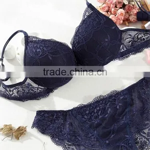 High Quality Sale Women Underwire Lace Bra and Panty Sets thumbnail-5