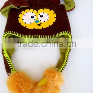 Wholesale Pom Pom Knitted Custom Acrylic Beanie thumbnail-5