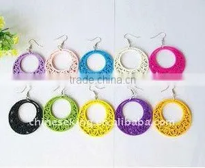 Fashion Wood Earrings, Fashion Wood Jewelry, Fashion Cheap Jewelry thumbnail-1