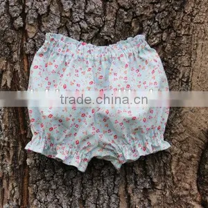 Wholesale Children's Clothing Blank Jogger Pants Baby Soft Ruffle Bloomers Girl Floral Patterns Short thumbnail-1