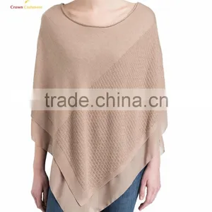 Fashion Women Knit Cashmere Sweater Poncho Wraps thumbnail-2