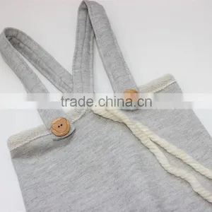 Baby Bodysuit Baby Suspenders Soft Plain Baby Rompers thumbnail-3