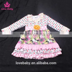 2016 Newest Letter I Love Santa Multi Layered Flower Girl Dress Top With Big Minky Polka Dots Icing Pants Wholesale LBYTZ001-57 thumbnail-2