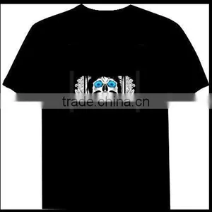 Customized el Sound Activated t Shirt With Flashing Design thumbnail-1