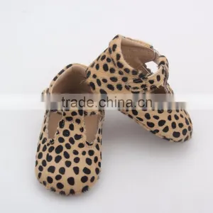 Leather Baby Girl Leopard Print Vintage Style Sandals Baby Shoes thumbnail-4