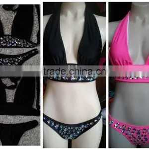 M882 Runwaylover2016 Ladies Latest Diamond Split Bikini Swimwear thumbnail-1