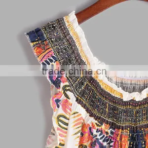2017 Fashion Design Summer Tassel Women Sleeveless Blouses thumbnail-4