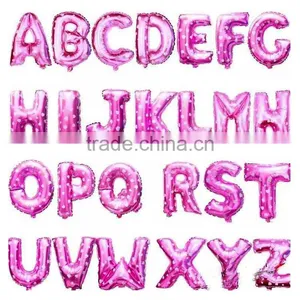 16 Inch Gold Silver Blue Red Color Foil Letter Balloons for Party Decoration thumbnail-3