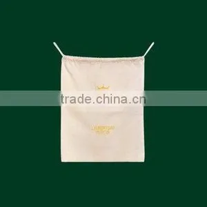 Custom Logo Cotton Laundry Bag With Rope thumbnail-4