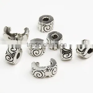 2015 Mixed and Mingle Silver Antique Clip Lock Spacer Stopper Bead f/ European Charm Bracelet thumbnail-5
