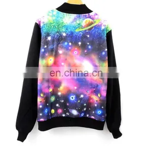 Wholesale Sublimated Modern Team Light Weight Ladies Baseball Jacket thumbnail-5
