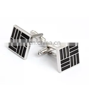 Simple Black Streak Shirt Men Cheap Cufflinks thumbnail-2