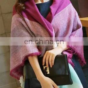 Square Cotton Scarf Tartan Shawls Neck Scarves Women Warmer Fashion Crossing Scarf thumbnail-5