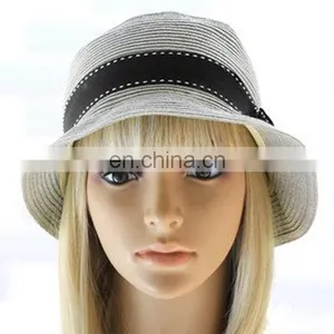 2015 New Fashion England Outdoor Casual Summer Short Brim Cap Women Straw Hat thumbnail-3