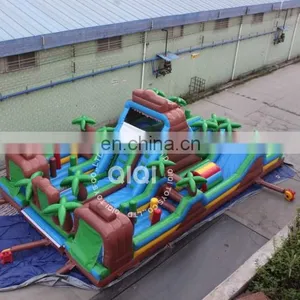 Cheap Inflatable Animal Jungle Obstacle Course for Kids thumbnail-1
