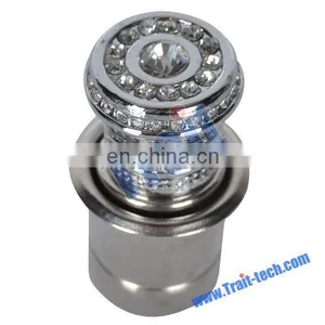 Hot Sale! Beautiful Convenient Diamond Car Cigarette Lighter(Silver) thumbnail-1