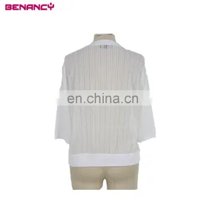 Stripe Jacquard Lace Woman Short Cardigan Bolero thumbnail-2