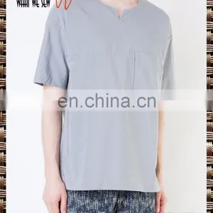 Medium Grey Cotton Chest Pocket T-shirt From W.W.S 100% Cotton thumbnail-1