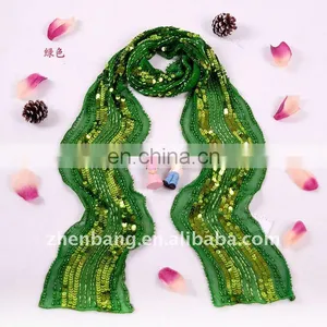 Jewellery Embroidered Long Silk Scarf thumbnail-1