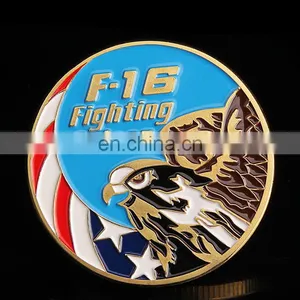 Custom Best Selling Gold Plated Color Filled in American Style Coin thumbnail-2