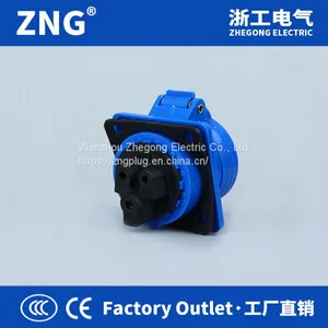 Industrial Socket Flush Mount 16A3P, AC220V Industrial Socket Hidden 16A 2P+PE thumbnail-2