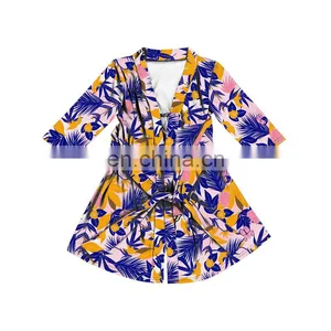 Bridal Dressing Gown Women Floral Robe Bridesmaid Kimono Sleepwear thumbnail-6