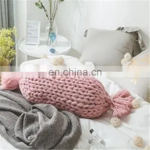 Handmade Ins Soffa Pillow Knots Pillow Acrylic Yarn Chunky Yarn Pillow thumbnail-3