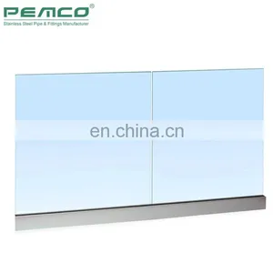 PJ-E601 New Balcony Aluminium Frameless Balcony Tempered Glass Balustrade Design thumbnail-5