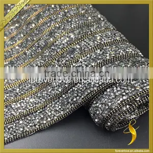 Hot Fix Bling Rhinestone Mesh Sticky Back Pattern Rhinestone Sheets FRM-240 thumbnail-2