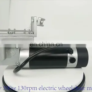 24 Volt Dc Motor Bike Worm Gear 100W 250W 12 Volt Electric Wheelchair Motor thumbnail-1