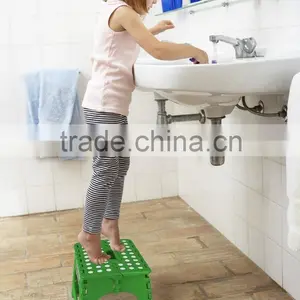 Greenco Super Strong Foldable Step Stool for Adults and Kids - 11 Inches in Height, Holds up to 300 Lb - 2 Pack - (Blue, Green) thumbnail-4