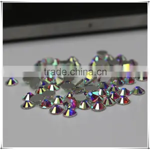 Top Quality Very Bright Nail Art Rhinestones Crystal AB Clour Silver Flatback Non Hot Fix Rhinestone for DIY Nails Decoration thumbnail-5