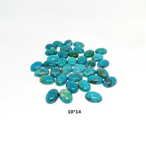 Natural Chinese Green Turquoise Oval Cabochons for Rings thumbnail-1