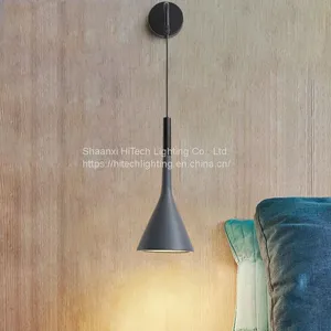 Bedside Lamp Wall Lamp Bedroom Nordic Modern Simple Corridor Background Wall Lamp Wiring Free Living Room Stair Lamp thumbnail-3