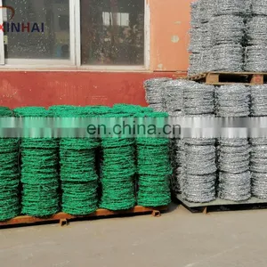 Heavy Coated Galvanized High Strength Reverse Twisted Barbed Wire Fence Wire thumbnail-5