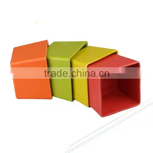 Bamboo Fiber Multicolored Circle Flower Plant Pots thumbnail-2