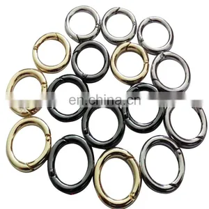 Best Selling High Quality Metal Strong Carabiner Spring Round Ring thumbnail-1