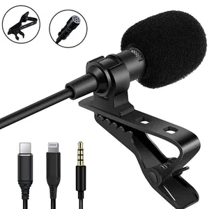 Mini Portable Microphone Condenser Microphone Lavalier Microphone Type C for Android Phone thumbnail-2