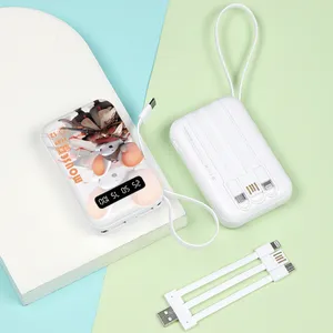 Gift Fast Charge Mini With Line Charging Treasure 20000 MA Wholesale Large Capacity Mobile Power Bank Customized LOGO thumbnail-1