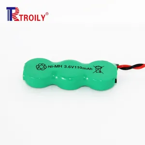NiMH Coin 3S1P Battery 3.6V 110mAh Rechargeable Battery Packs thumbnail-1